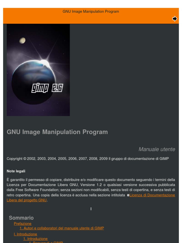 gimp manuale utente